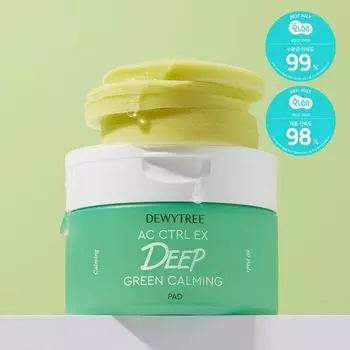 Успокаивающие салфетки Deweytree AC Control Deep Green 60 листов