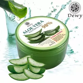 Успокаивающий гель Dewey Real Moisture Aloe Vera 98% 300 г Успокаивающий гель Алоэ Гель, 1 шт.