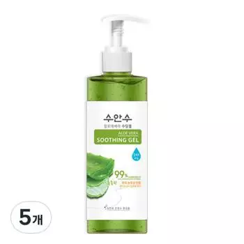 Успокаивающий гель Enesty Aloe Vera с дозатором, 400 мл, 5 шт.