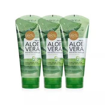 Успокаивающий гель Kwailnara Aloe Vera Moisture Real 150 мл 3 упаковки по 150 г
