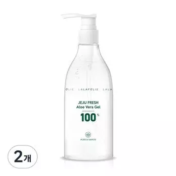 Успокаивающий гель Lala Polly Jeju Fresh Aloe Vera 100%, 300 мл, 2 шт.