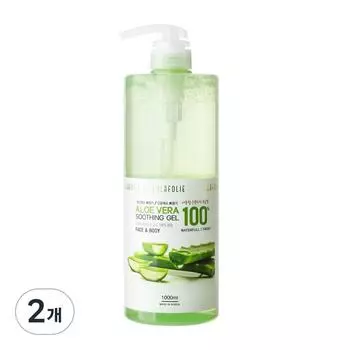 Успокаивающий гель Lalapoli Aloe Vera 100, 1000 мл, 2 шт.