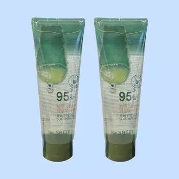 Успокаивающий гель Saem Jeju Fresh Aloe 95% Тюбик 250 мл x 2, 2, 250 мл