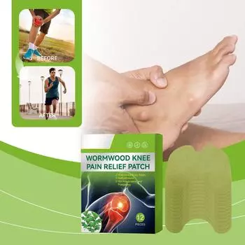 Успокаивающий пластырь для суставов с полынью, глубокий мышечный пластырь, дышащий, благоприятный для кожи, слабый, сидячий пластырь One Size зелёный