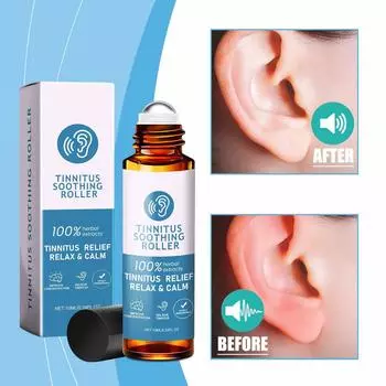 Успокаивающий ролик для звона в ушах, успокаивающее масло для ушей, успокаивает кожу ушей и снимает дискомфорт за ухом 10 мл One Size