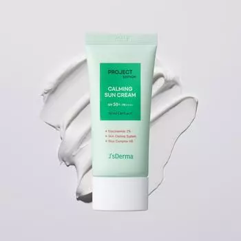 Успокаивающий солнцезащитный крем J s Derma Project Edition для легкой угревой сыпи, 1 шт., 50 мл