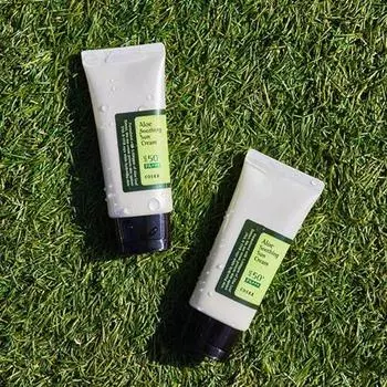 Успокаивающий солнцезащитный крем с алоэ SPF50+ PA+++ 50 мл