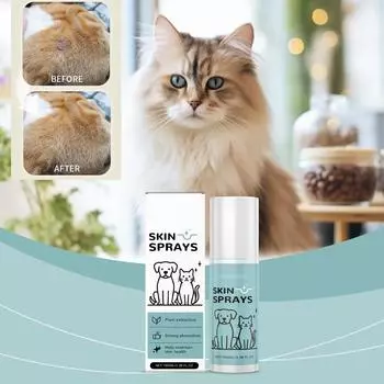 Успокаивающий спрей для кожи домашних животных снимает покраснение и отек кожи, успокаивающий и восстанавливающий уход и спрей 100 мл One Size