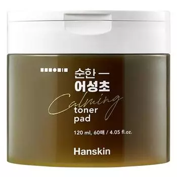 Успокаивающий тонер-диск Hanskin Mild Houttuynia cordata 60 шт., 60 листов, 1 шт.