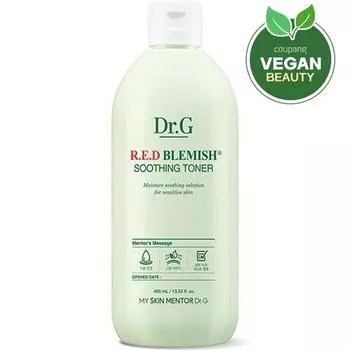 Успокаивающий тоник Dr.G Red Blemish, 400 мл, 1 шт. Популярная корейская косметика