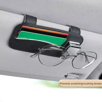 Установка без потерь Держатель для автомобильных солнцезащитных очков Крепление для билетной карты Клипсы для хранения солнцезащитного козырька автомобиля