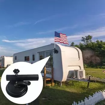 Установка без повреждений. Основание флагштока. Конструкция из сплава. Быстрое крепление для флага. Присоска. Держатель флагштока. Кронштейн для флага.