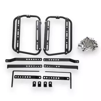 Установка бокового кофра для мотоцикла Kanoan, левая и правая, легко устанавливается и снимается. Боковая опора для багажника, внешний комплект для багажника, чёрный