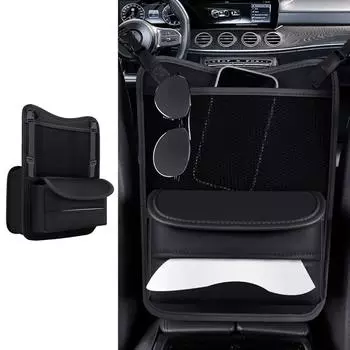 Устойчивая к царапинам сумка для хранения центрального пульта управления автомобиля, большая вместительная сумка-органайзер для бутылок с водой чёрный