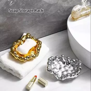 Устойчивая к падениям мыльница без воды Полезный держатель для душа и купания Органайзер для ванной комнаты серебряный