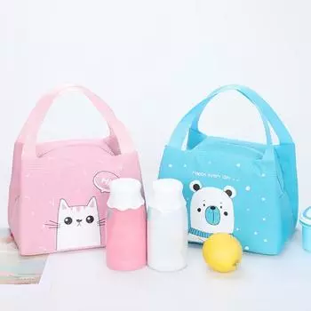 Устойчивая к разрыву термоизолированная сумка большой емкости из ткани Оксфорд, сумка для пляжного пикника и обеда для школы темно-синий