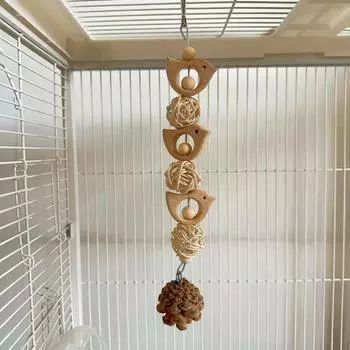 Устойчивая к укусам игрушка-качели для птиц, подвесная игрушка для жевания попугаев, аксессуары для птиц, игрушка для клетки попугая, игра Style B