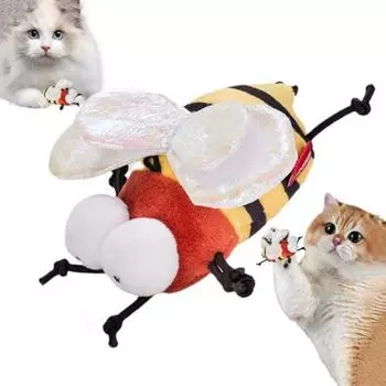 Устойчивая к укусам игрушка-призыватель для кошек, имитация кошек, плюшевая игрушка-пчела, игрушка-палка для кошек, самодовольная Style C