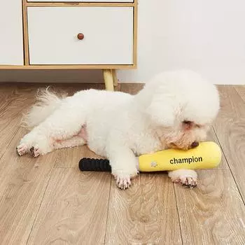 Устойчивая плюшевая бейсбольная бита, бейсбольная игрушка для собак, мягкая пищащая бейсбольная бита, игрушка для собак, интерактивная игрушка для домашних животных, товары для животных