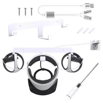 Устойчивое настенное крепление для гарнитуры VR для PS VR2, стойка для хранения гарнитуры, держатель дисплея контроллера, противоскользящие и безопасные держатели