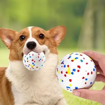 Устойчивые к укусам твердые шарики для собак, игрушки для маленьких и больших собак, высокая эластичность, E-TPU, игрушка для жевания домашних животных, не скрипящая, интерактивная игрушка для щенков S 6cm