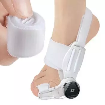 Устойчивый к истиранию выпрямитель для пальцев ног Изогнутый разделенный прочный разделитель с выступом большой кости белый