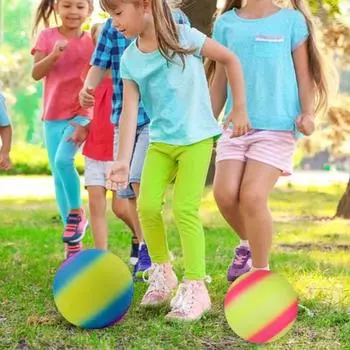 Устойчивый к разрывам надувной развлекательный экологический прыгучий 8,5-дюймовый мяч для игры в мяч для детей оранжевый