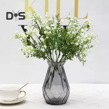 Устойчивый к УФ-излучению искусственный цветок, простой в уходе, шикарная цветочная композиция, имитация букета синий