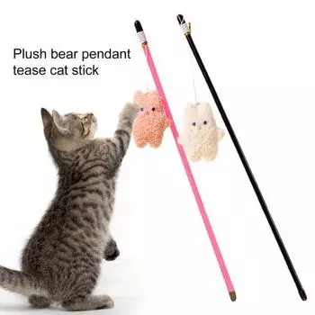 Устойчивый к укусам креативный мягкий плюшевый медведь, игрушка для домашних животных, кошек, котят, товары для домашних животных белый