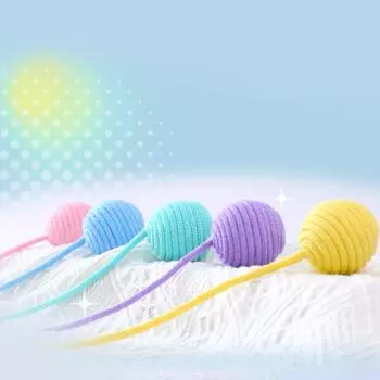 Устойчивый к укусам мяч из хлопковой веревки для кошек, красочные звучащие игрушки для ловли кошачьих царапин, износостойкий мяч-дразнилка для кошек, товары для животных