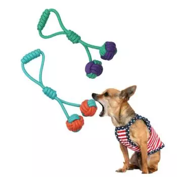 Устойчивый к укусам тренировочный мяч для жевания собак, портативный нейлоновый мяч из полипропиленового волокна для собак, уличный мяч красный