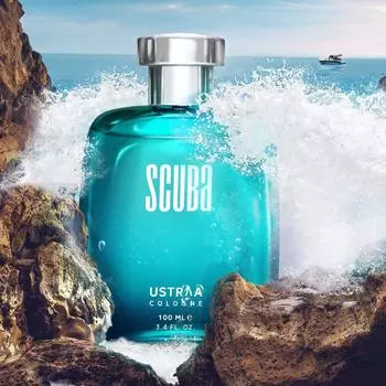 Ustraa Scuba Cologne - 100 мл - Духи для мужчин | Идеально подходит для дневных случаев | Стойкий аромат без газа 100ML
