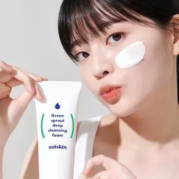 [Устранение черных точек] Suiskin Young Sprout Deep Cleansing Foam 150 мл, корейское очищающее средство
