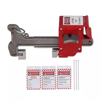 Устройство блокировки шарового крана с бирками и кабельными стяжками Ручной замок безопасности для ручки крана DN8DN100