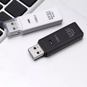 Устройство чтения карт памяти 2-в-1. Высокоскоростное подключение и чтение. Двойной слот для карт. Широко совместимая передача данных. Адаптер устройства чтения карт SD/TF/USB3.0 без драйверов для дома.