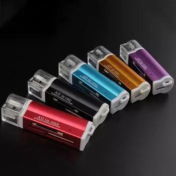 Устройство чтения карт памяти Mini USB 2.0 Многофункциональное высокоскоростное устройство чтения карт памяти TF MMC SDHC