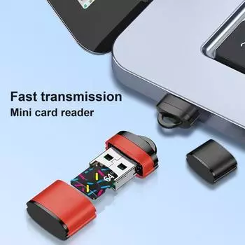 Устройство чтения карт памяти, высокоскоростная передача, Plug Play, мини-портативное USB-устройство чтения карт памяти с горячей заменой для компьютера