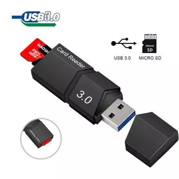 Устройство чтения карт USB 3.0, высокоскоростное чтение/запись для карт Micro SD
