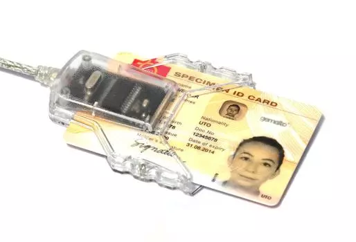 [] Устройство чтения/записи карт Gemalto IC IDBridge CT30 Электронная налоговая декларация (e-налог) Совместимая карта My Number/Residence Register PC USB-TR HWP119316