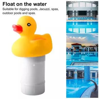 Устройство для дозирования в бассейне, плавающий дизайн, автоматический дезинфектор с мультяшным рисунком утки, таблетка для бассейна
