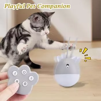 Устройство для дразнения кошек, перезаряжаемая, с высоким звуком, вращающаяся электрическая игрушка для домашних животных без правил One Size