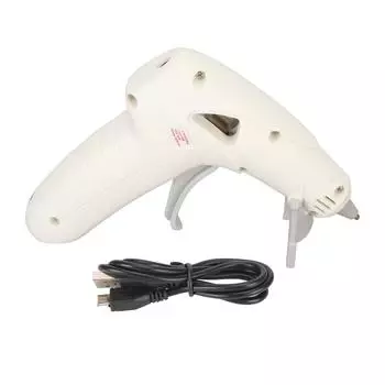 Устройство для горячего клея, беспроводное, 10 Вт, USB, перезаряжаемое, мини-устройство для горячего клея для детей, белое