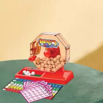 Устройство для игры в бинго с белыми лотерейными номерами для групповых занятий 75pcs Balls