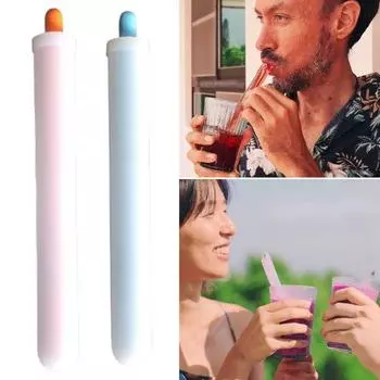 Устройство для изготовления соломинок для льда, быстросъемная форма для соломинки для льда, легко чистящаяся, устойчивая к высоким температурам, сделай сам, силиконовая форма для молока, сока, напитка, колы, форма для соломинки для льда, кухонный инструме