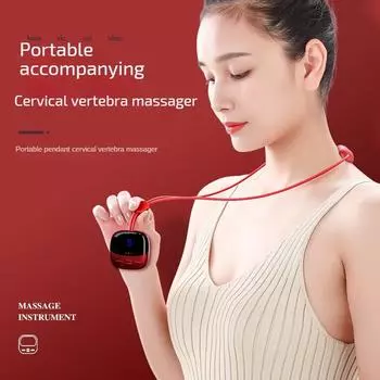 Устройство для массажа шейного отдела позвоночника Мини-портативное устройство для терапии плеч и шеи Импульсный горячий компресс Устройство для защиты шеи Подвесное устройство для шеи Подвесное устройство для шеи серый