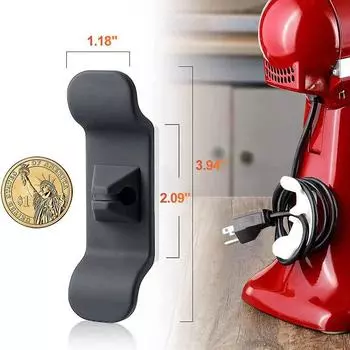 Устройство для намотки кухонной техники, мягкий шнур для хранения, фиксированный, скрытый сзади, гаджет для хранения кухонной техники, органайзер для кухни белый