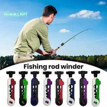 Устройство для намотки удочки из АБС-пластика Компактное многоразовое износостойкое регулируемое универсальное устройство для намотки удочки Рыболовная катушка Рыболовные принадлежности белый/красный