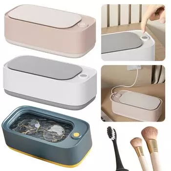 Устройство для очистки очков с управлением одним нажатием кнопки Высокочастотный вибрационный очиститель Портативный многофункциональный для домашнего офиса и путешествий розовый