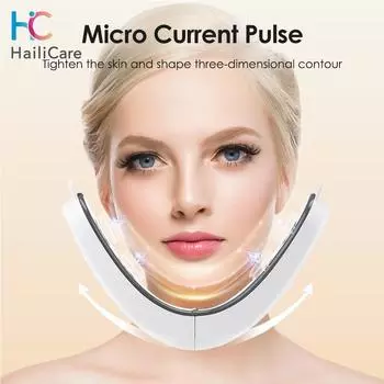 Устройство для подтяжки лица, светодиодная фотонная терапия, вибрационный массажер для похудения лица, двойной подбородок, V-образный пояс для подтяжки лица с голосом