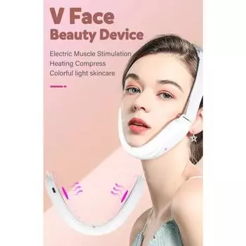 Устройство для похудения лица V-Face Подтяжка лица Укрепляющий уход за кожей лица Истончение лица Косметический прибор 8-скоростной горячий компресс